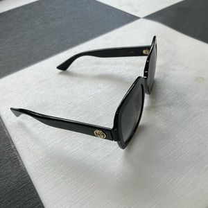 Oversized black square frame Gucci sunglasses